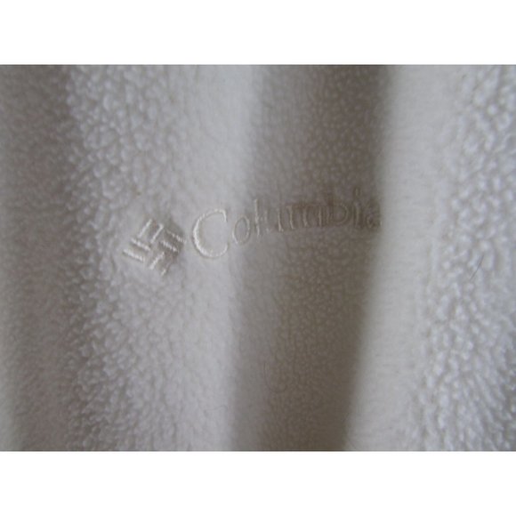 Columbia Sportswear Womens XL White Cream Logo Full Zip Fleece Jacket WW6114 - Picture 2 of 7